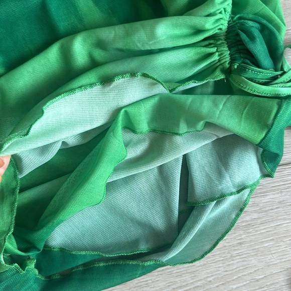 FESTIVAL vibes Green crop top and mini skirt set - SHESEEWORLD - S - Picture 7 of 7